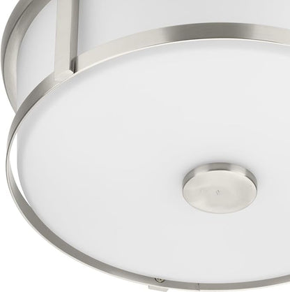 Progress Lighting P350254-009 Gilliam - 2 Light Flush Mount in New Traditional Style-4.62 Inches Tall and 12.62 Inches Wide, Finish Color: Brushed Nickel