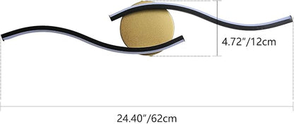XZHGCEE Modern Vanity Lights Bathroom Light Fixtures : Black and Gold Vanity Light LED Wall Sconce - Indoor Wall Lights for Living Room, Bedroom, Hallway