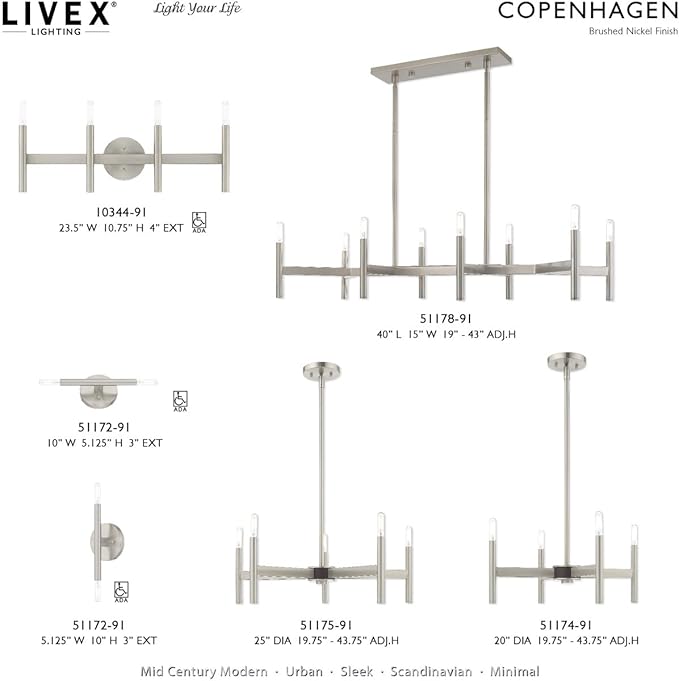 Livex Lighting 5 Lt Brushed Nickel Chandelier
