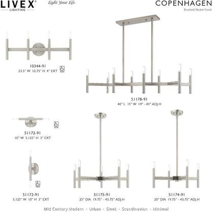 Livex Lighting 5 Lt Brushed Nickel Chandelier