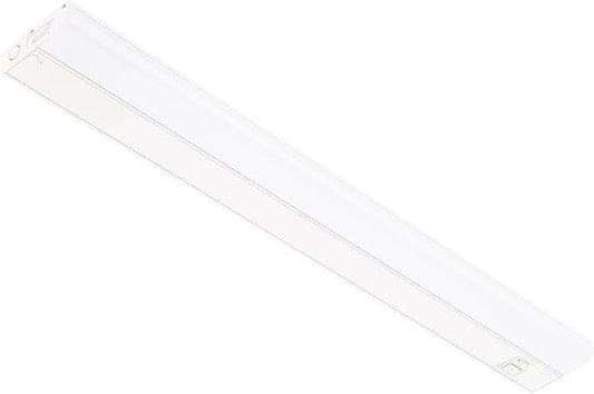 Getinlight 30-inch Hardwired Only 3 Color LED Under Cabinet Lighting, Selectable 3000K/4000K/5000K, Dimmable, Matte White Finished, ETL Listed, IN-0201-14-WH-345K