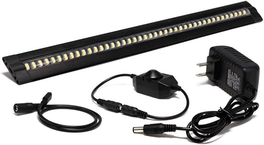 13 inch LED Under Cabinet Lighting, 12V 5W Ultra Thin Plug in Counter Light, Dimmable Warm White, CRI90 Under Counter Lights for Kitchen, Shelf, Workbench, Cupboard