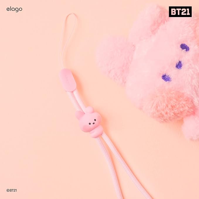 elago | LINE FRIENDS BT21 [OFFICIAL MERCHANDISE] Lanyard Wrist Strap, phone charm, keychain, Anti drop, Adjustable Button