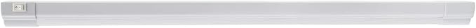 Maxxima 24 inch LED Under Cabinet Light - 1200 Lumens Warm White 3000K, Undermount Strip Lighting for Kitchen, Closet, and Bedroom, On/Off Switch, Plug in