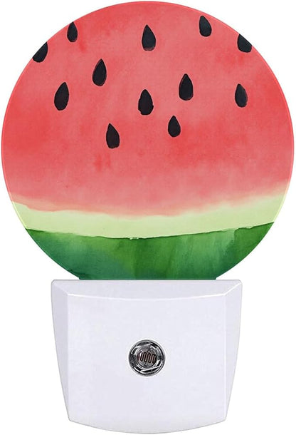 Watermelon Night Light Plug-in Sleep Lamp Led Dusk to Dawn Night Light for Bedroom