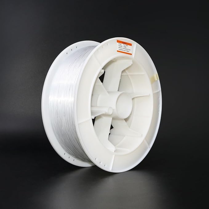 AZIMOM PMMA 0.04in(1mm) 4921ft(1500Meter) Plastic End Glow Fiber Optic Roll Cable for Fiber Optic Starlight Kits Project Twinkle Star Sky Ceiling Headliner Decor