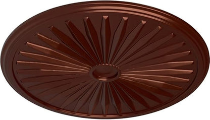 Ekena Millwork CM33LEACS - 33 1/8"OD x 3 1/2"ID x 1 3/8"P Leandros Ceiling Medallion (Fits Canopies up to 5") - Ceiling Medallion, Antique Copper