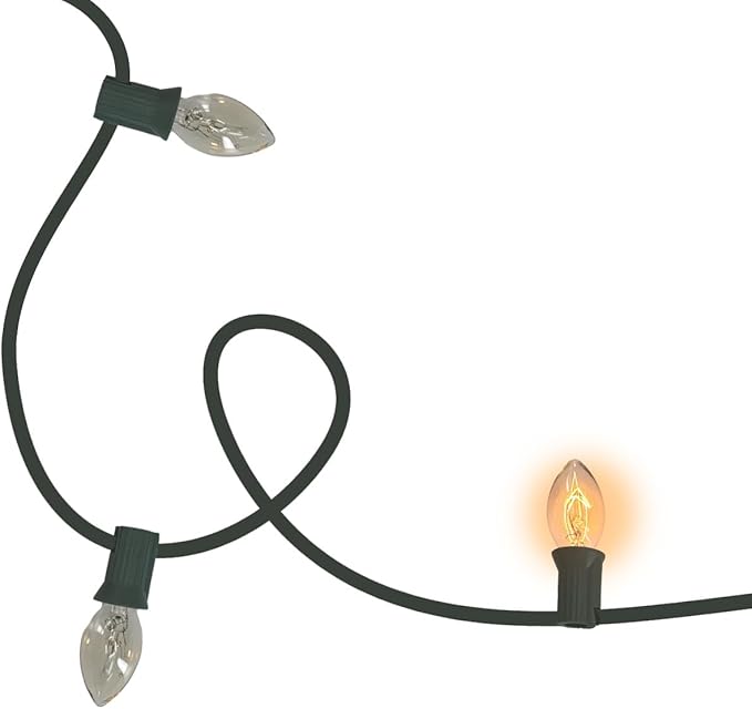 Blinkies Soft White Blinking Outdoor String Lights - Non-Programmed and Relaxing Twinkle Lights, 36 Foot Strands, 2 per Package, 12 Sockets Total