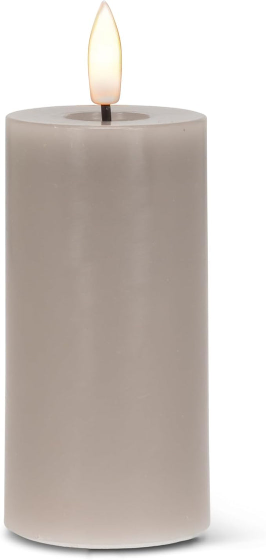 Abbott Collection Wax LED Flameless Pillar Candle - Gray (2x4 H)