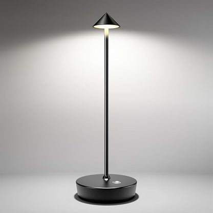 Cordless Table Lamps Rechargeable, 6000mAh Battery Operated LED Desk Lamp Outdoor Waterproof Portable Touch Dimmable Table Night Light for Patio Restaurant Dining Home Black