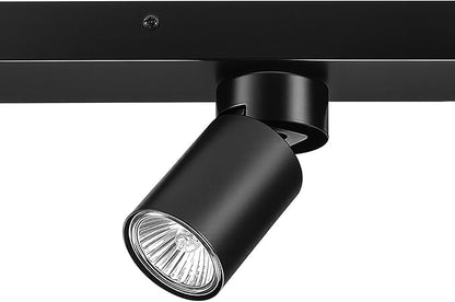 Globe Electric Plug-in Track Lighting, 4-Light Adjustable Track Bar, Matte Black 24-Inch Fixture with 15-Foot Cord, Modern Ceiling Light for Apartments & Rentals