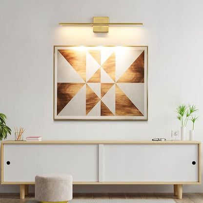 Gold Bathroom Light Fixtures Over Mirror 24 inch 18W LED Vanity Lights for Bathroom Modern Bath Sconces Wall Lighting 3500K Warm Light for Paintings
