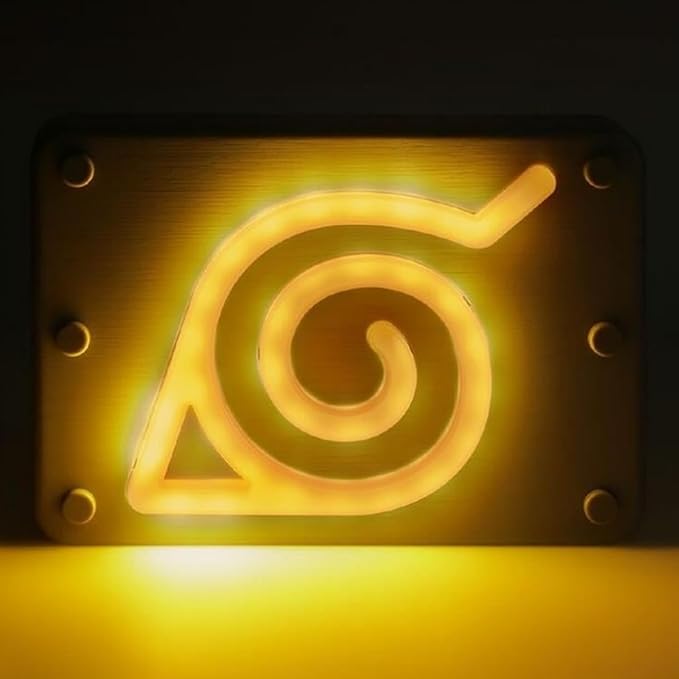 Paladone Naruto Shippuden Official Licensed Konohagakure Icon Light, Tabletop or Wall Mount Anime Night Light & Room Decor for Manga Fans, Comic and Gamer Gift
