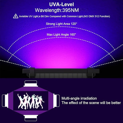 300W Black Lights Outdoor, Commercial High Power LED Black Light Flood Lights with UL Listed Plug IP66 Waterproof Blacklight FloodLight 395nm for Glow Party Large Space, Halloween (2 Pack)
