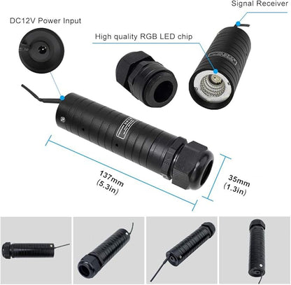 AMKI 6W RGBW Fiber Optic Curtain Light Kit, Bluetooth Waterfall Curtain Light for Window Kid Children Sensory Room Home Decoration with Flash Point Fiber Optic Cables 200strands 0.03in/0.75mm 6.5ft/2m
