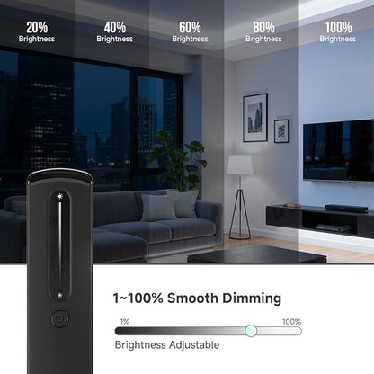 BTF-LIGHTING RF 2.4GHz Wireless Remote RC07RFB & C01W 2.4GHz Tuya WiFi Controller Kit Alexa Google Home APP Control Dimming for Single Color PWM 5050SMD FCOB (+V -V) 2PIN LED Strip DC12V DC24V