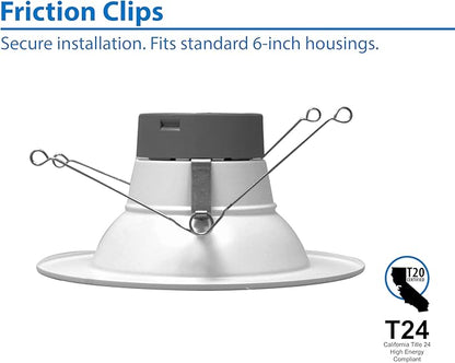 NICOR DLR566091203KNK DLR56(v6) 5/6-inch Nickel 900 Lumen 3000K Recessed LED Downlight