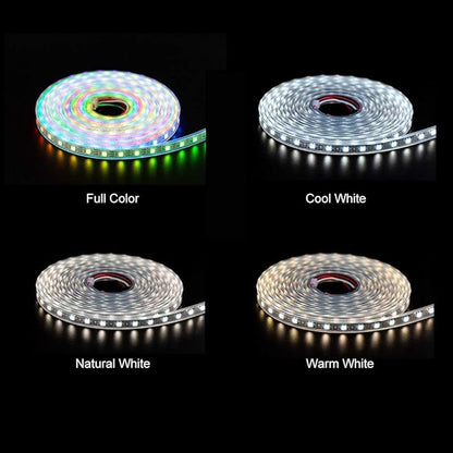 BTF-LIGHTING RGBW RGB+Cool White SK6812 (Similar WS2812B) 4 Colors in 1 LED Strip Individually Addressable 16.4ft 60Pixel/m 300LED Light Dream Color IP67 DC5V White PCB (No Adapter or Controller)