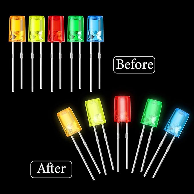 Mudder 400 Pcs Valentines LED 5mm String Lights Mini Replacement Bulb Energy Efficient LED Wire Light Set Connectable Home Decor Bulb for Festival Patio Garden Christmas Wedding Holiday(Multicolor)