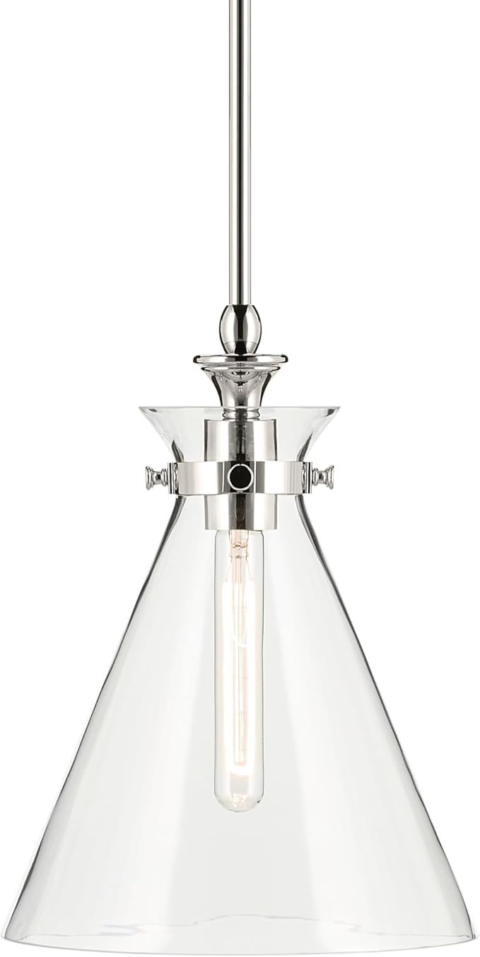Kichler Larkin 3-Light Linear Pendant Light Fixture with Black Finish for Kitchen Island, Dining Room, and Bedroom Lighting, 42566BK