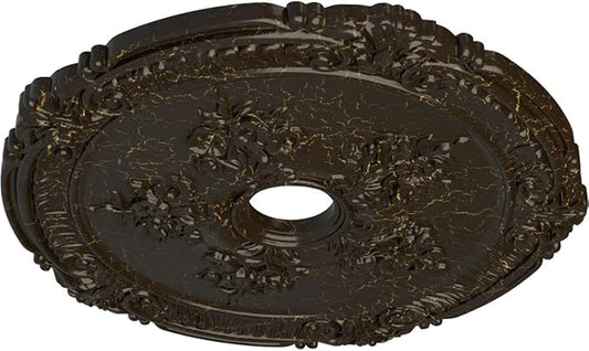 Ekena Millwork CM26ATSHC Attica with Rose Ceiling Medallion, Stone Hearth Crackle, 26"OD x 3 3/4"ID x 1 1/2"P