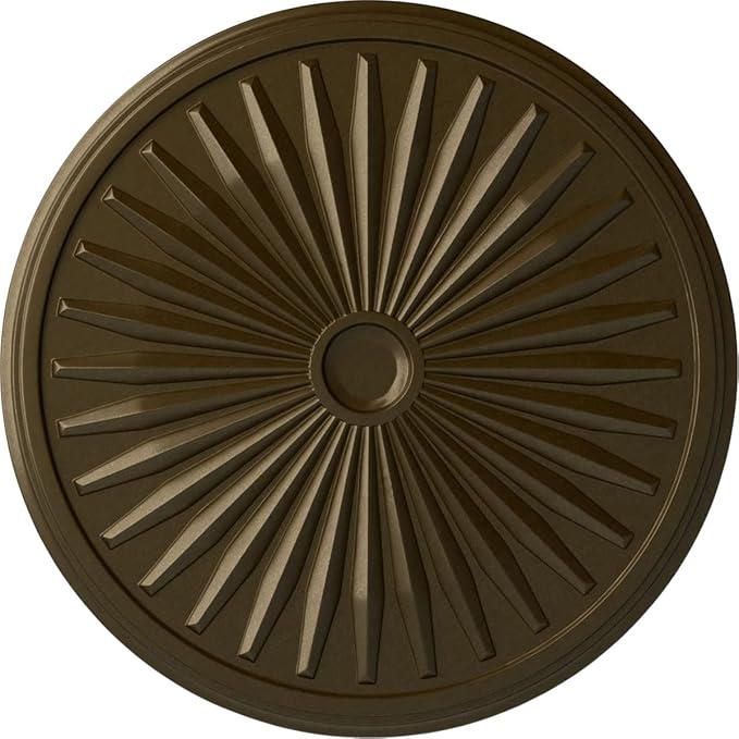 33 1/8"OD x 3 1/2"ID x 1 3/8"P Leandros Ceiling Medallion (Fits Canopies up to 5"), Hand-Painted Brass