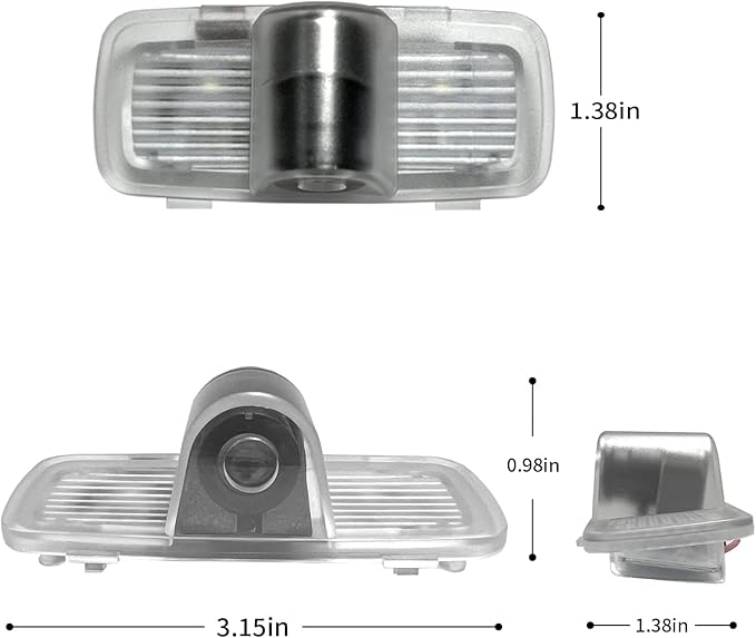 Non-Fading Car Door LED Logo Projector Welcome Lamp Door Light Puddle Lights Kit Compatible with Accessories Accord 2003-2022 (White Classic, Old Accord/Crosstour/Pilot/Passport)