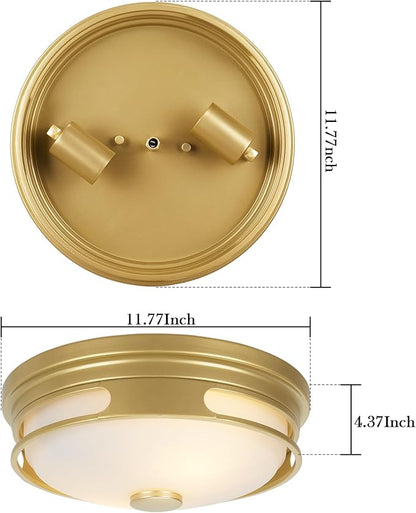 Close to Ceiling Light Fixture, Flush Mount Ceiling Light with Frosted Glass Shade, 2-Light Modern Country Black White Ceiling Lamp for Kitchen Bathroom Hallway Entryway Foyer Black ROS64A BG
