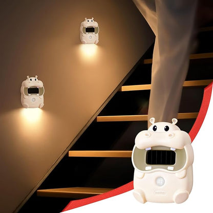 Light-Powered Motion Sensor Night Light, Magnetic Wall Mount/Tabletop, Auto On/Off, 3000K Warm White for Bedroom, Hallway, Bathroom, Kids Room, Best Thoughtful Gift for Holiday & Birthday