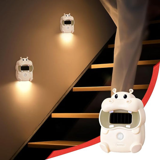 Light-Powered Motion Sensor Night Light, Magnetic Wall Mount/Tabletop, Auto On/Off, 3000K Warm White for Bedroom, Hallway, Bathroom, Kids Room, Best Thoughtful Gift for Holiday & Birthday