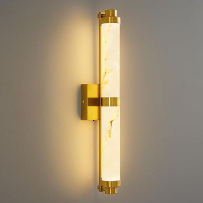 23.6" Modern Wall Sconce, 5CCT Dimmable LED Bathroom Vanity Light, Brushed Gold Wall Light with Resin Shade, 20W Hardwired Vanity Lighting for Bedroom, Living Room, Hallway