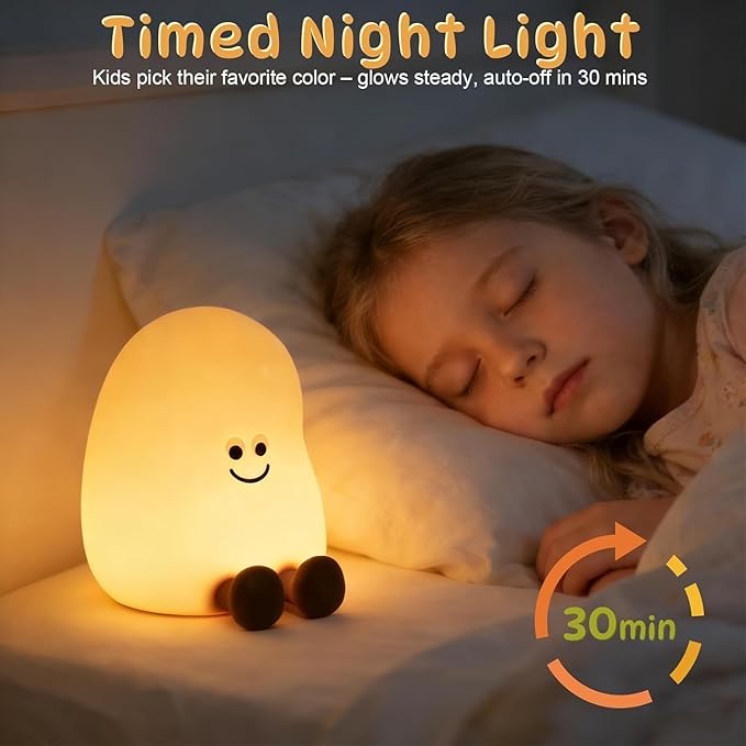Potato Night Light, Cute Night Lamp for Kids Bedroom, Silicone Night Light with Rechargeable Lamps 3 Brightness Levels, Touch Bedside Lamp with 7 Color Dimming Decor Gift for Toddler Boy Girl (Potato)