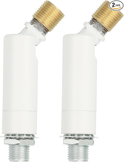 MECCANIXITY Sloped Ceiling Adapter, 90/345 Degree 60x15mm M10 Fine Thread Sloped Ceiling Light Fixture Adapter Kit for Ceiling Pendant Light Chandelier Track Suspend(White, Pack of 2)