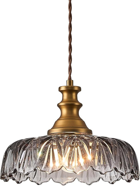 HDDFL Vintage Pendant Lights Fixture Modern Pendant Lighting Fixtures Hanging Lamp for Kitchen Island Bedroom Living Room Hallway Grey and Brass