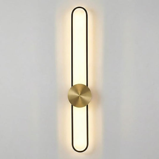 Modern Wall Sconce Dimmable 3000K/4000K/6000K LED Wall Light Fixture, Hardwired Wall Lamp for Living Room, Dining Room, Bedroom, Hallway, Lobby, Entryway (Brushed Black, 35.4inch/H90cm)