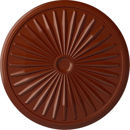 Ekena Millwork CM33LEFIF - 33 1/8"OD x 3 1/2"ID x 1 3/8"P Leandros Ceiling Medallion (Fits Canopies up to 5") - Ceiling Medallion, Firebrick