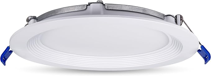 Leviton 6 in. Round Baffle Slim Downlight, 1100 Lumens, 5 CCT Color Selectable 2700K-5000K, Dimmable, DBR60-S1W, White