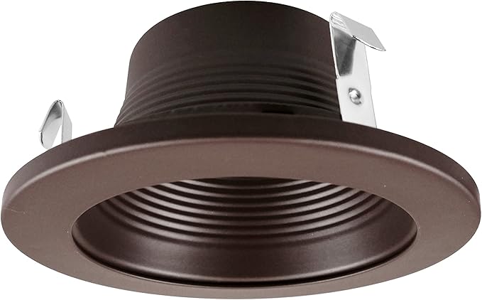 NICOR Lighting 4 inch Oil-Rubbed Bronze Recessed Baffle Trim for MR16 Bulb (14002OB-OB)