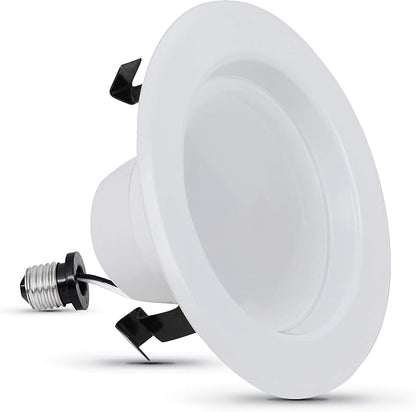 Feit Electric LED 4 Inch Recessed Lighting, 50W Equivalent, Dimmable Retrofit Downlight, E26 Adaptor for Recessed Can Lights, 50,000 Hour Lifetime, 650 Lumens, 5000k Daylight, LEDG2R4/950CA