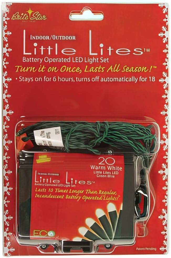 Brite Star 20 Count Battery Operated LED Little Lights, Warm White