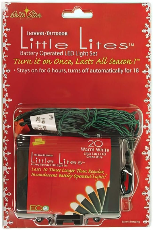 Brite Star 20 Count Battery Operated LED Little Lights, Warm White