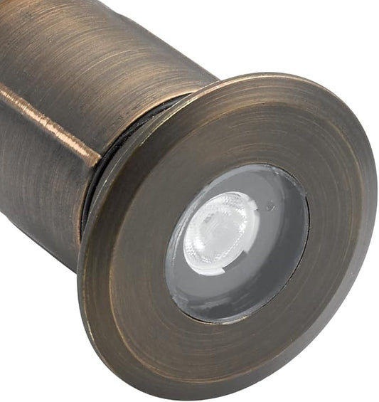 Kichler 12V MR8 Recessed In-Ground Basic Trim Centennial Brass, 2.00x3.00x2.00