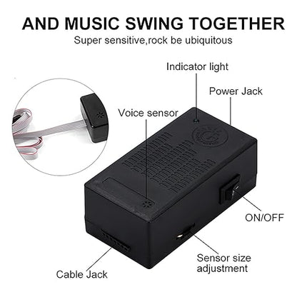 keeda Sound Music Activate Sensor Car Auto Sticker LED Light Equalizer Glow LED Light Audio Voice Rhythm Lamp (Trumpet, 90x25 cm)