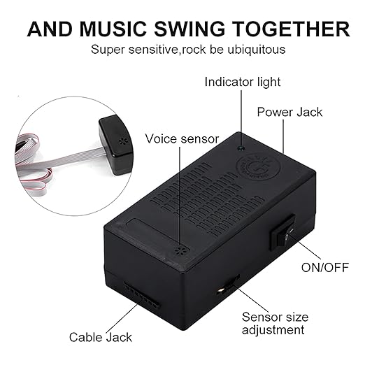 keeda Sound Music Activate Sensor Car Auto Sticker LED Light Equalizer Glow LED Light Audio Voice Rhythm Lamp (Firework, 90x25 cm)