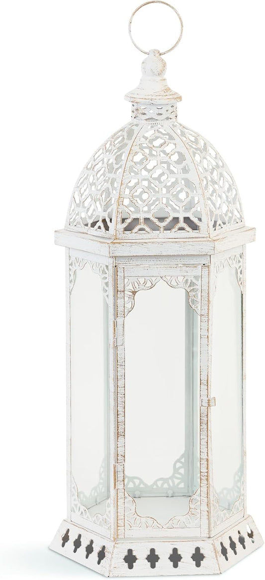 Zingz & Thingz Fancy Antique Style Candle Lantern Holder, Decorative Light Home Decor, 19.75" Tall, Graceful Lantern