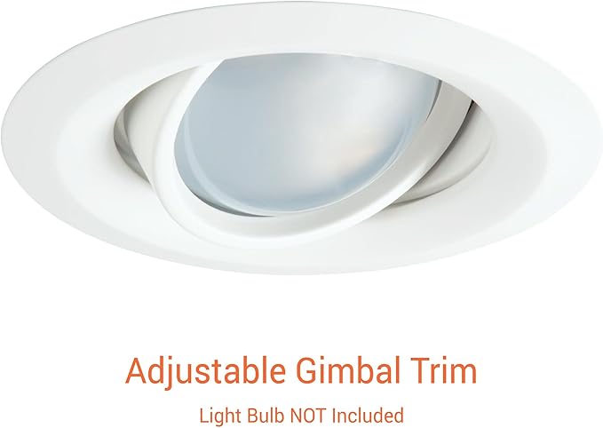 HALO E26 Series 5 in. White Recessed Ceiling Light Self Flanged Adjustable Gimbal with 25 Degree Tilt, (RE-5165WH)