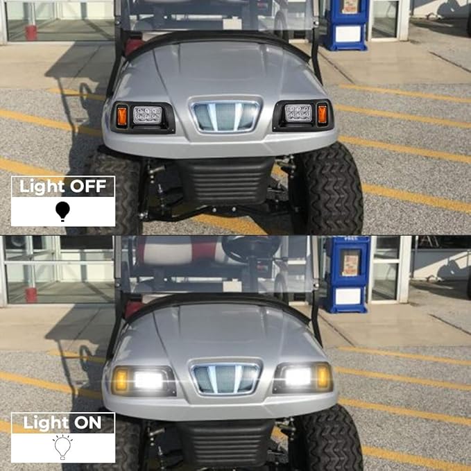 KEMIMOTO DS LED Light Kit Compatible with Club Car DS 1993 Newer Models, Golf Cart Street Legal LED Headlight Tail Light Kit for Gas Electric Models