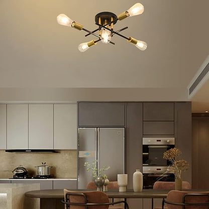 Modern Ceiling Light Fixture, Sputnik Chandelier, Mid Century Vintage Industrial Pendant Lighting for Living Room Bedroom Kitchen Dining Room Farmhouse