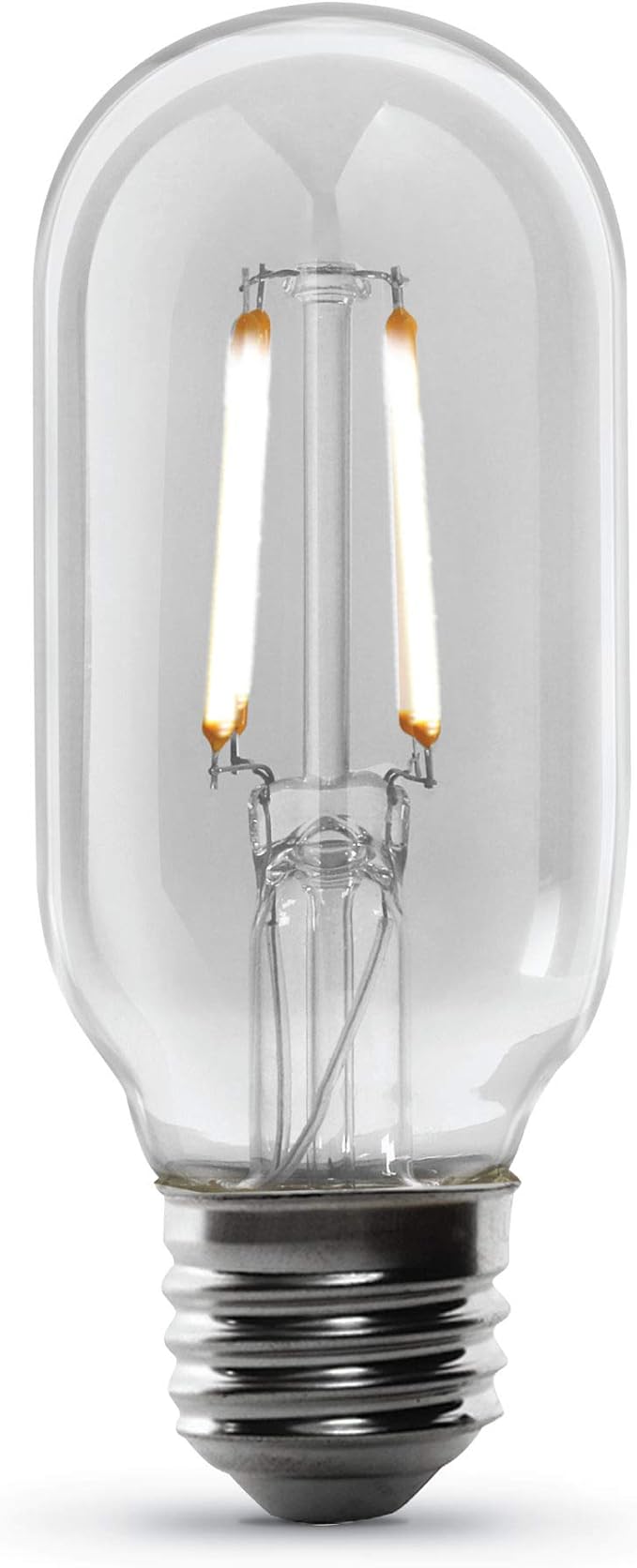 Feit Electric Vintage Exposed Filament Clear Glass LED T14 with a Medium E26 Base Light Bulb - 40W Equivalent - 10 Year Life - 300 Lumen - 2100K Soft White - Dimmable | Original Vintage