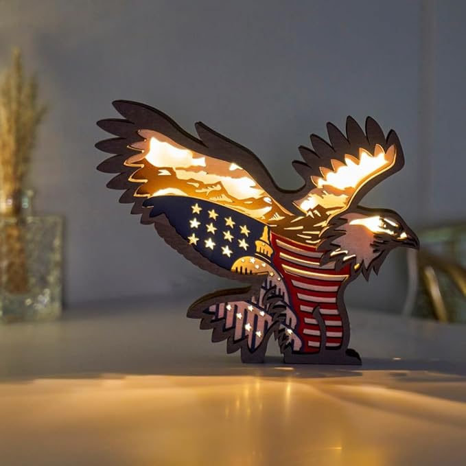 3D Wooden Animal Carving LED Night Light, Wood Carving Light, Modern Home Decoration, Decorative Tables, Cabinets, Living Rooms, Bedrooms, Offices, Farmhouses, Bookshelves, Perfect Holiday Gifts